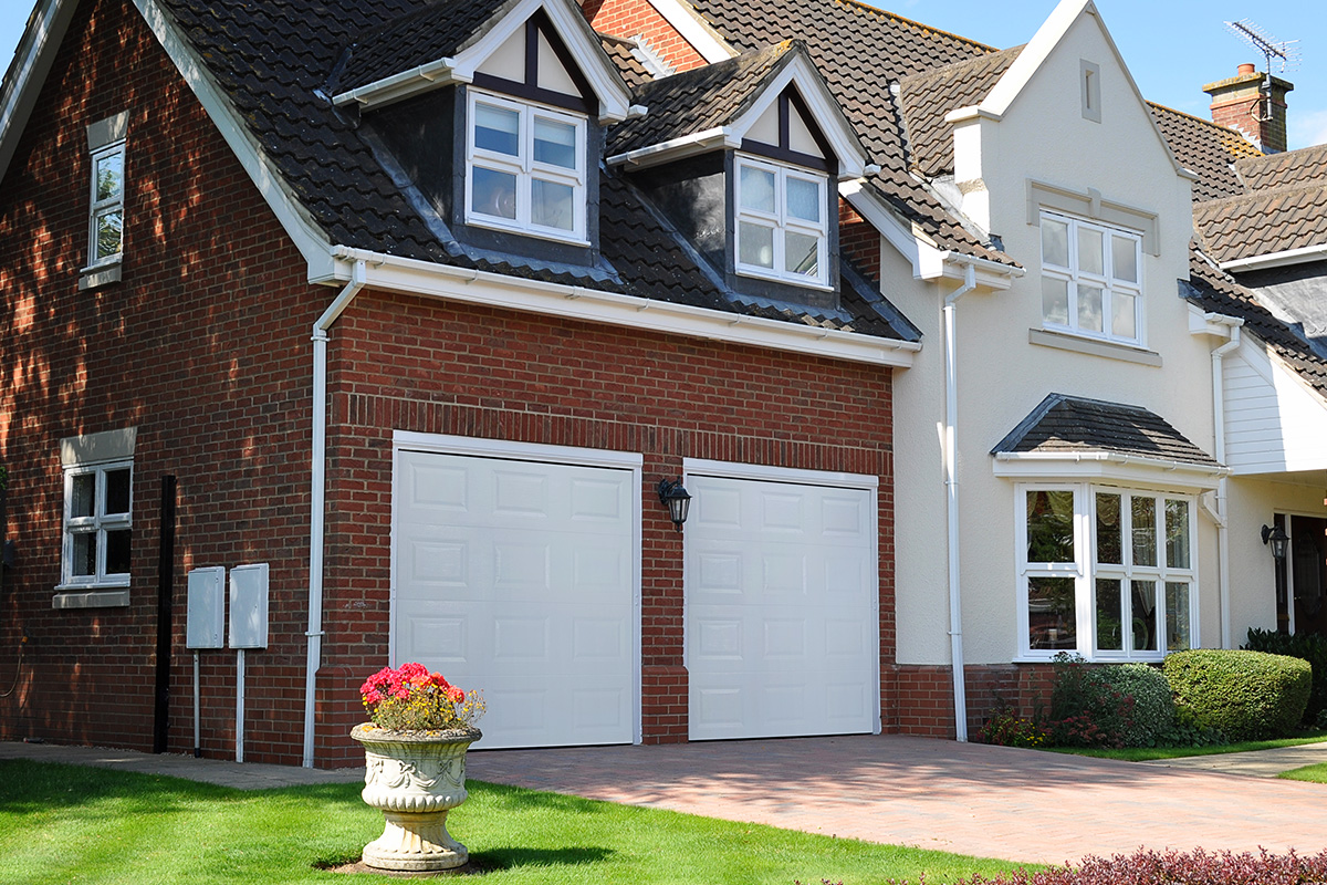 Sectional garage door installation