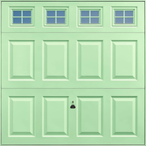 Beaumont Windows Pastel Green Garage Door