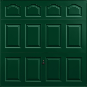 Cathedral Fir Green Garage Door