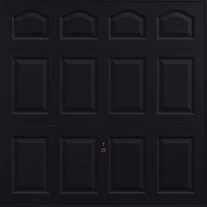 Cathedral Jet Black Garage Door