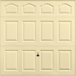 Cathedral Light Ivory Garage Door