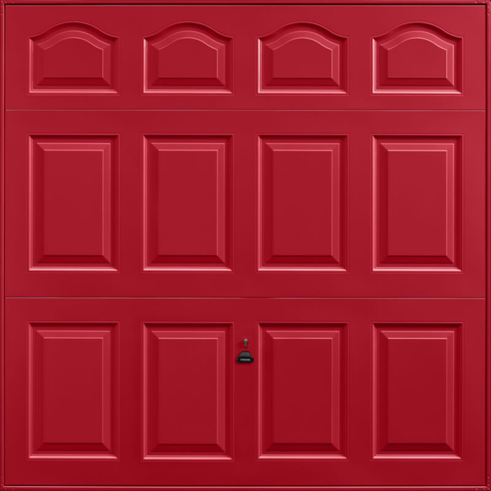 Cathedral Ruby Red Garage Door