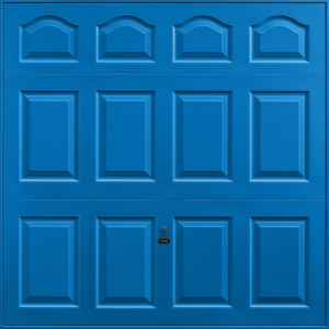 Cathedral Signal Blue Garage Door