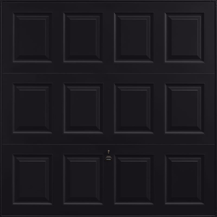 Georgian Jet Black Garage Door