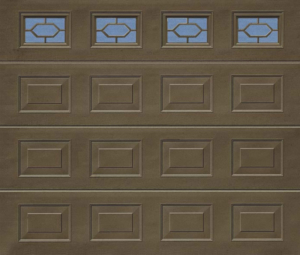 Georgian Windows Terra Brown Sectional Garage Door