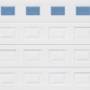 Georgian Windows White Sectional Garage Door