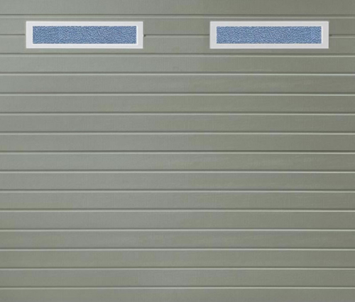 Linea Small Windows Stone Grey Sectional Garage Door