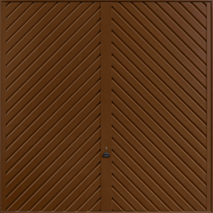 Chevron Terra Brown Garage Door