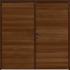 Horizontal Cedar Antique Oak Side Hinged Garage Door
