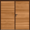 Horizontal Cedar Light Oak Side Hinged Garage Door