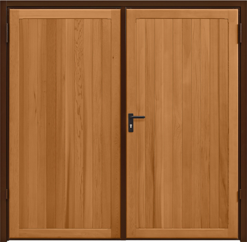 Kingsbury Light Oak Side Hinged Garage Door