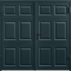 Beaumont Anthracite Grey Beaumont White Aluminium Side Hinged Garage Door