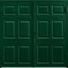 Beaumont Fir Green Beaumont Clay Brown Side Hinged Garage Door