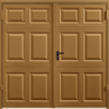 Beaumont Golden Oak Solid Side Hinged Garage Door
