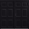 Beaumont Jet Black Side Hinged Garage Door