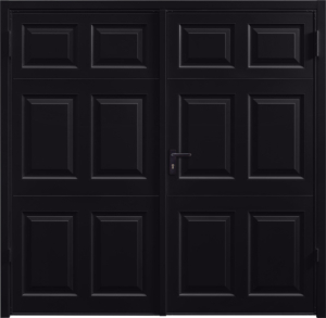 Beaumont Jet Black Side Hinged Garage Door