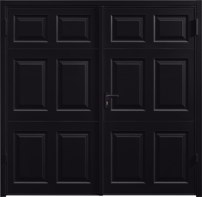 Beaumont Jet Black Side Hinged Garage Door