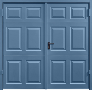 Beaumont Pigeon Blue Side Hinged Garage Door