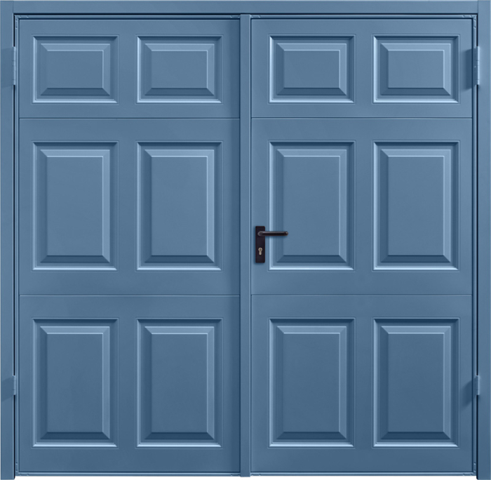 Beaumont Pigeon Blue Side Hinged Garage Door