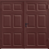Beaumont Rosewood Solid Side Hinged Garage Door