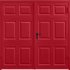 Beaumont Ruby Red Beaumont Rosewood Solid Side Hinged Garage Door