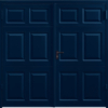 Beaumont Steel Blue Side Hinged Garage Door