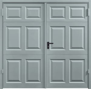 Beaumont Window Grey Side Hinged Garage Door