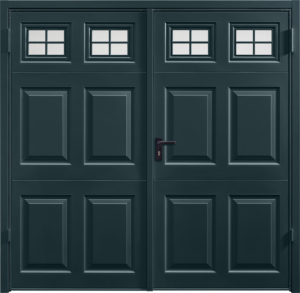 Beaumont Window Anthracite Grey Side Hinged Garage Door