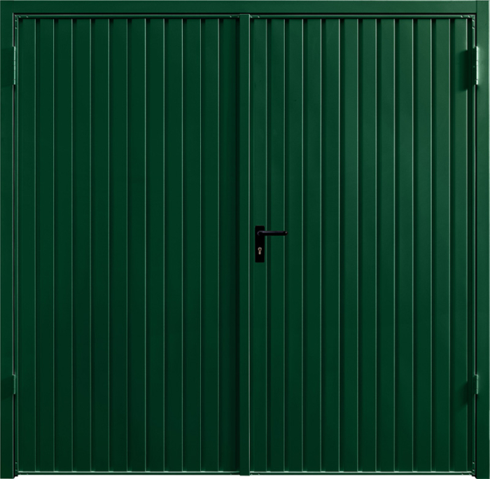 Carlton Fir Green Side Hinged Garage Door