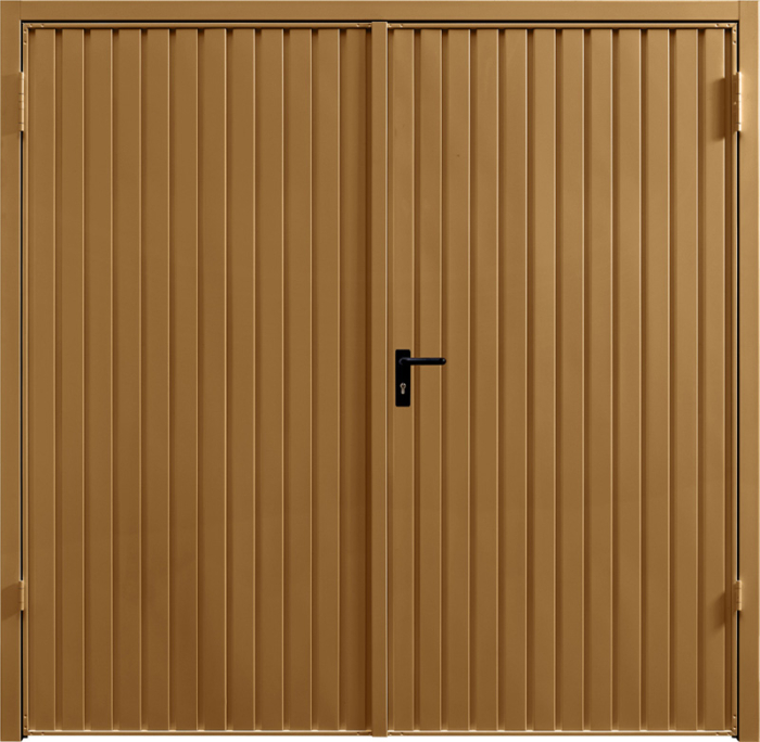 Carlton Golden Oak Solid Side Hinged Garage Door