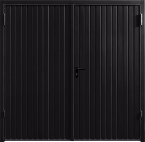 Carlton Jet Black Side Hinged Garage Door