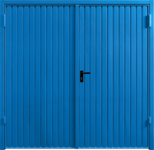 Carlton Signal Blue Carlton Steel Blue Side Hinged Garage Door
