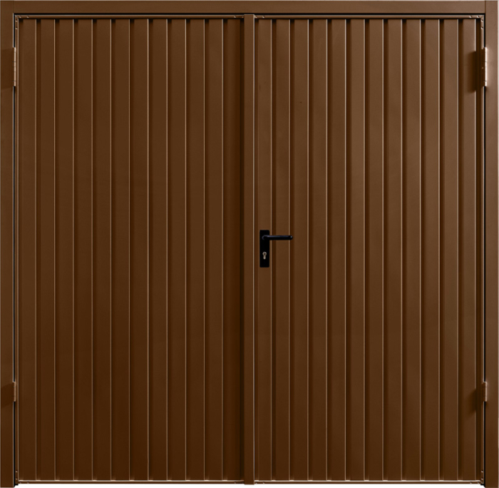 Carlton Terra Brown Side Hinged Garage Door