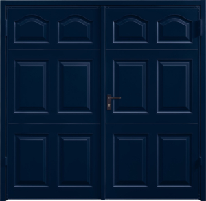 Cathedral Steel Blue Side Hinged Garage Door