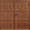 Georgian Clay Brown Side Hinged Garage Door
