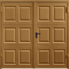 Georgian Golden Oak Solid Side Hinged Garage Door