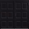 Georgian Jet Black Side Hinged Garage Door