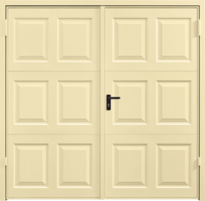 Georgian Light Ivory Side Hinged Garage Door