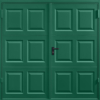 Georgian Moss Green Side Hinged Garage Door