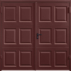 Georgian Rosewood Solid Side Hinged Garage Door