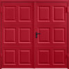 Georgian Ruby Red Side Hinged Garage Door