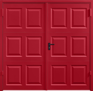Georgian Ruby Red Side Hinged Garage Door