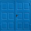 Georgian Signal Blue Side Hinged Garage Door