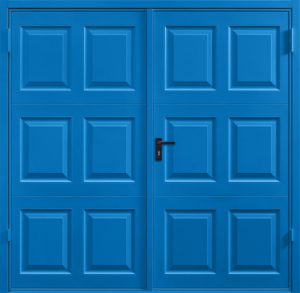Georgian Signal Blue Side Hinged Garage Door