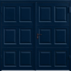Georgian Steel Blue Side Hinged Garage Door