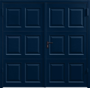 Georgian Steel Blue Side Hinged Garage Door