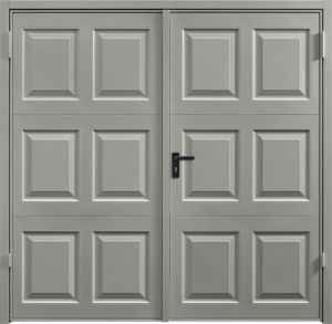 Georgian Stone Grey Side Hinged Garage Door