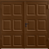 Georgian Terra Brown Side Hinged Garage Door