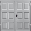 Georgian White Aluminium Side Hinged Garage Door