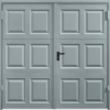 Georgian Window Grey Side Hinged Garage Door